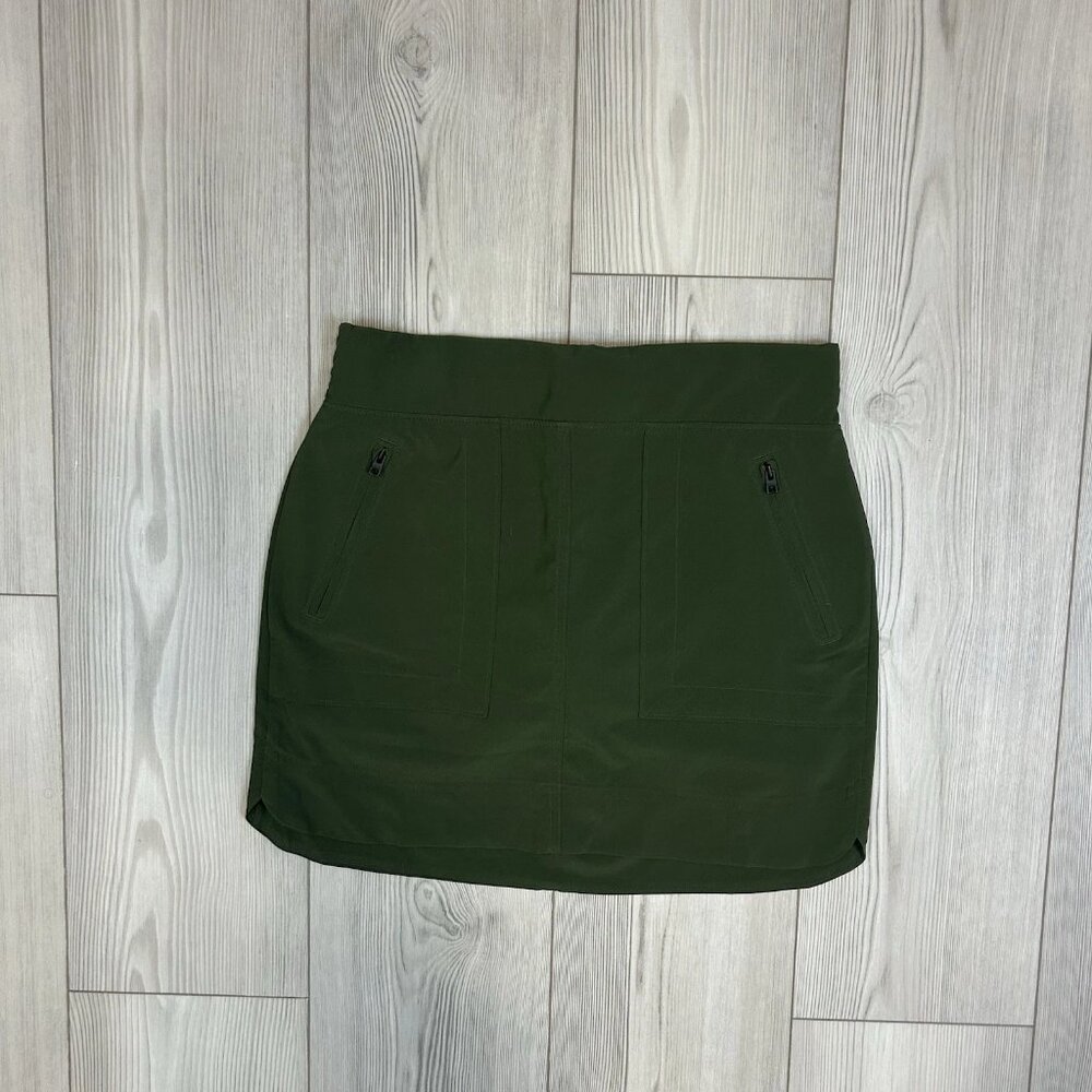 Women 4 Athleta 594941 Chelsea Cargo Green Lined Skort Skirt Hike Travel